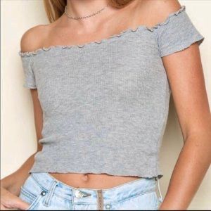 Brandy Melville Off Shoulder Crop Top